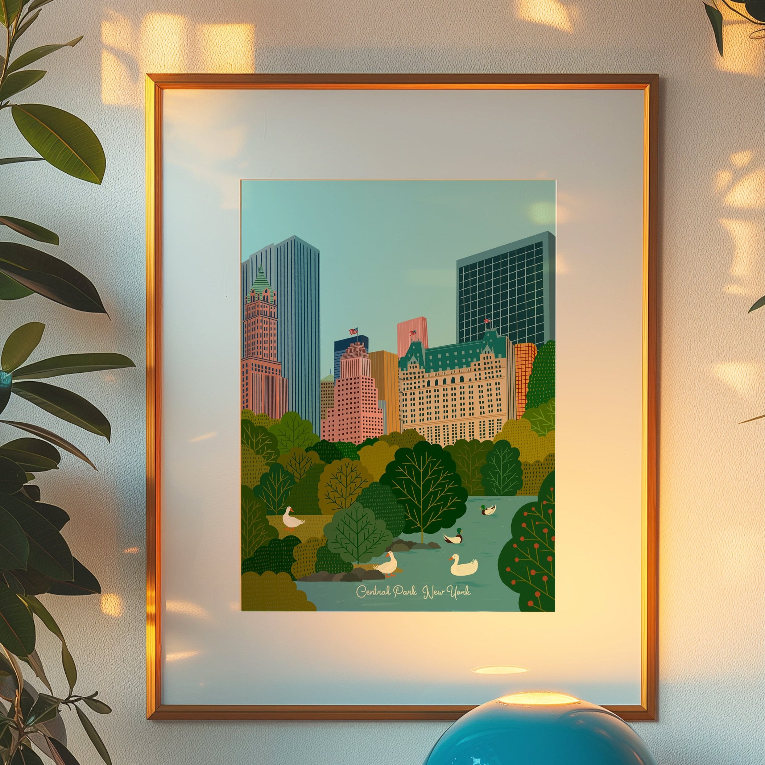 Central Park NYC Art Print/Central Park/NYC art print/New York illustration /New York print wall art/art print New York/NYC/NYC art/ New York art/NEW YORK/NEW YORK