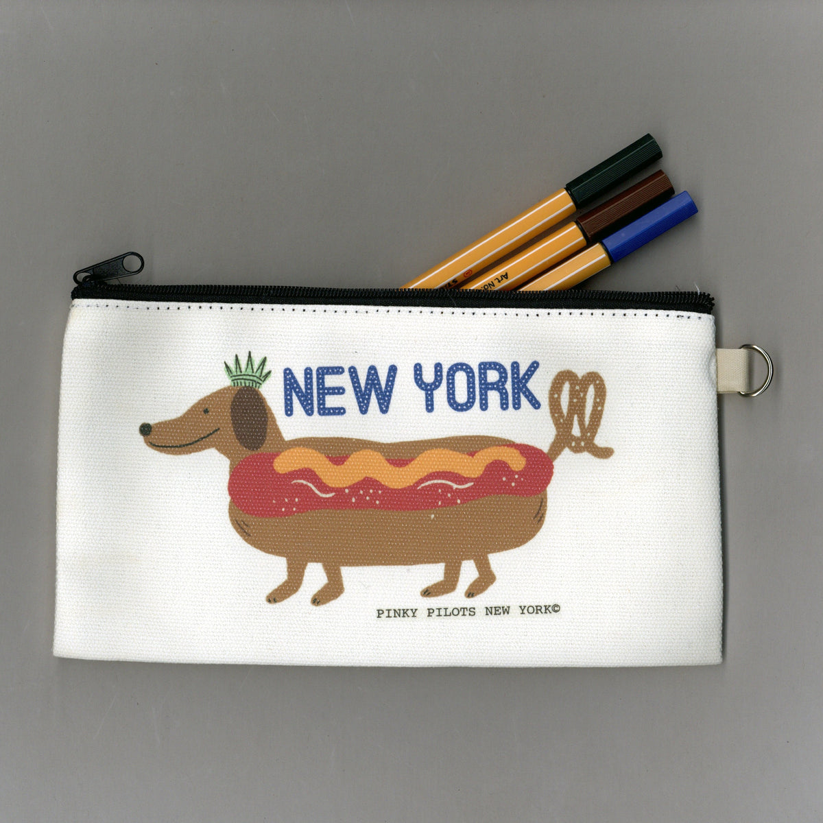 Hot Dog New York Cotton Canvas Pouch – PINKY PILOTS NEW YORK